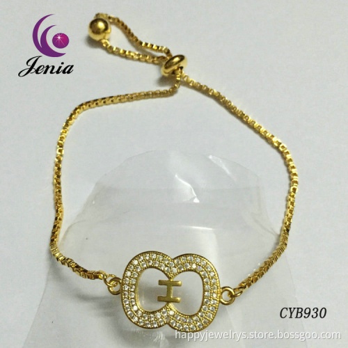 Jenia Zircon & Copper Fashion Design Jewelry Woman Fashion Bracelets